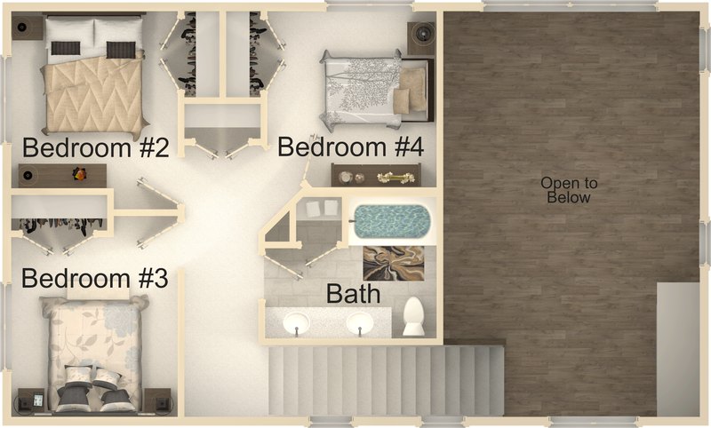 The Carmichael second floor plan